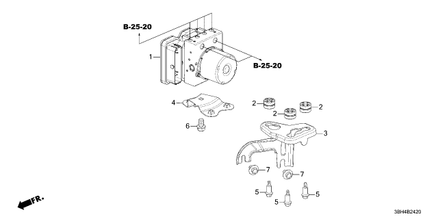 2025 Acura ADX SUB-BRACKET Diagram for 571163W0A00