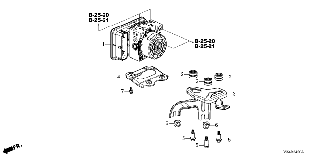 2024 Acura Integra BRACKET, MODULATOR Diagram for 57115T21A00