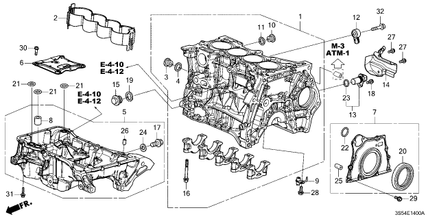 2026 Acura Integra PAN ASSY., OIL Diagram for 1120064AA00