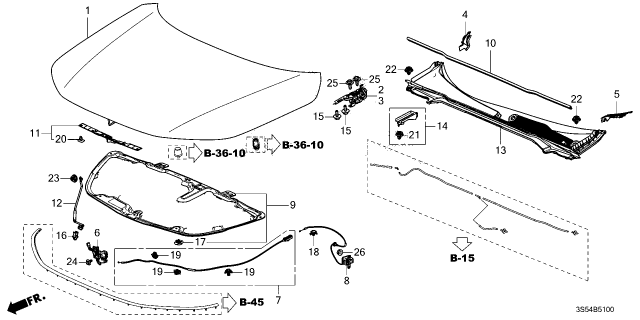 2023 Acura Integra INSULATOR, HOOD Diagram for 74141T20A00