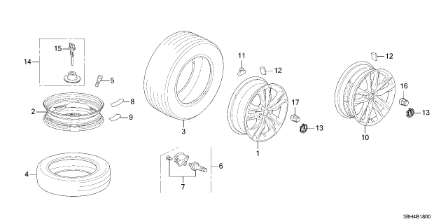 2025 Acura ADX ANCHOR, SPARE TIRE Diagram for 74650T1WA01