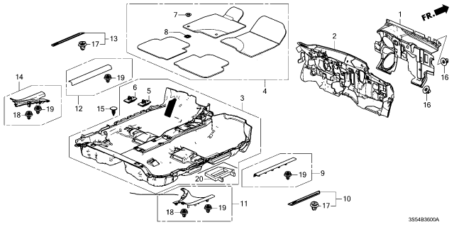 2024 Acura Integra INS, DASHBOARD Diagram for 74260T21A01