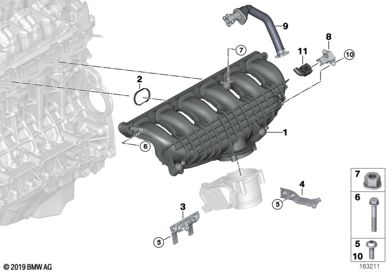 BMW 11-61-7-560-184 Bracket, Cable Harness
