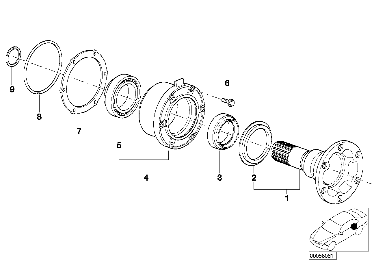 BMW 33-13-1-212-890 Drive Flange Output