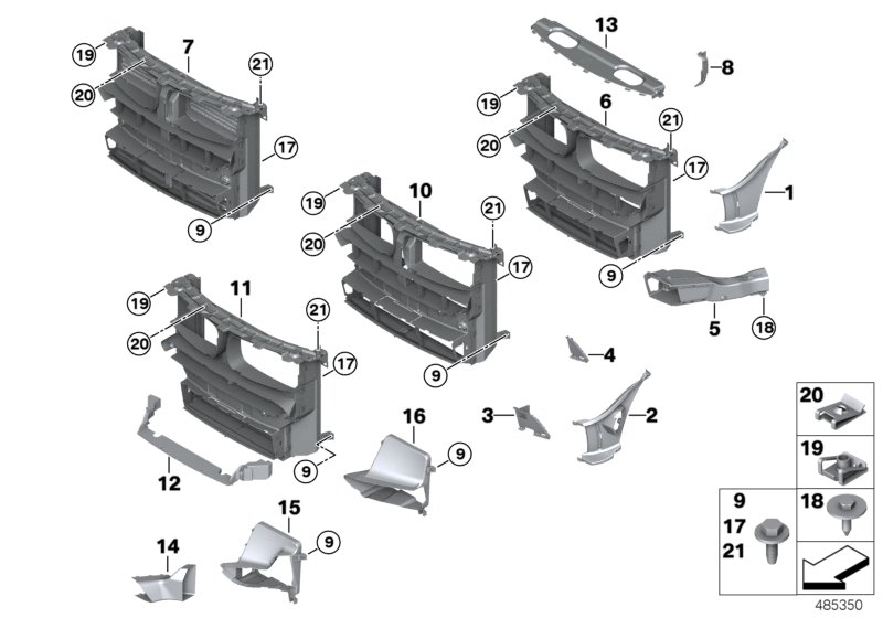 BMW 51-11-7-307-990 Cover, Extension.Engine.Oil Cooler, Brakeairduct, L.