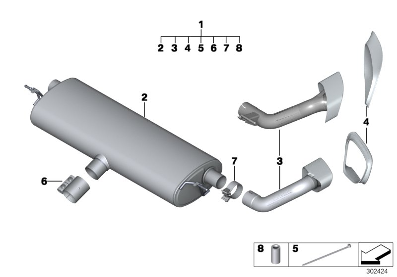 BMW 51-12-2-167-733 Trims, Bumper, Rear