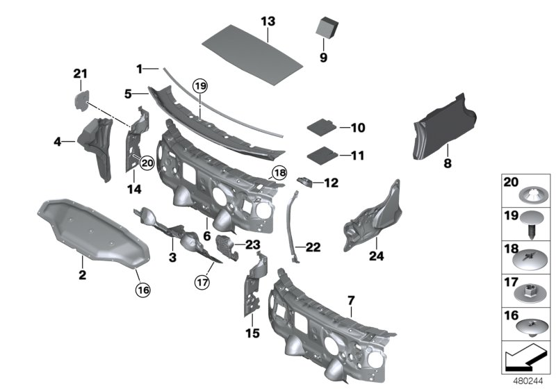 BMW 51-48-7-390-047 SOUND INSULATION FOR SHIFT M
