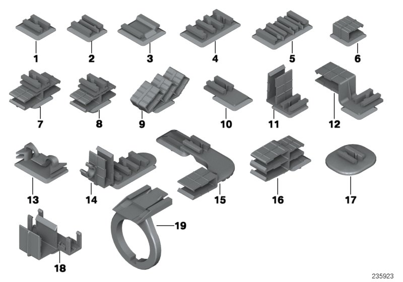 BMW 61-13-1-382-502 Bracket, Plug Connection Grey