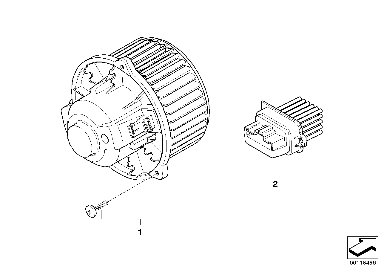 BMW 64-11-6-927-600 Blower Resistor