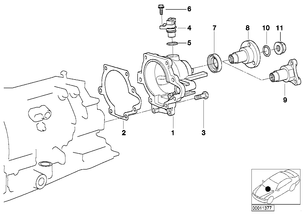 BMW 24-21-1-423-790 Output Flange