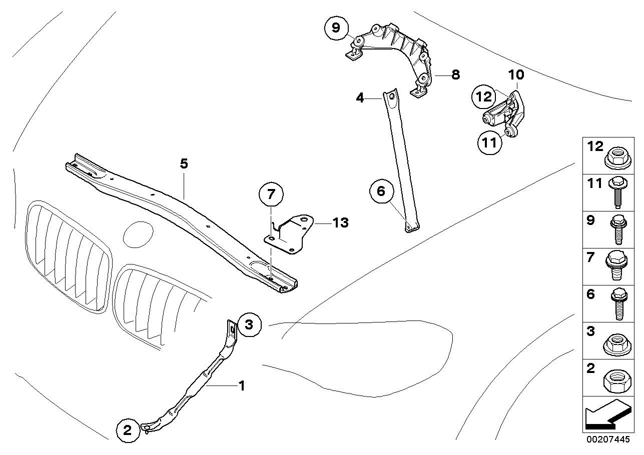 BMW 51-71-7-137-353 Mounting Bracket, Steering Column Support
