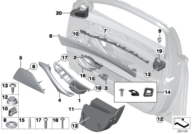 BMW 51-41-7-226-355 Trim, Door Opener, Left