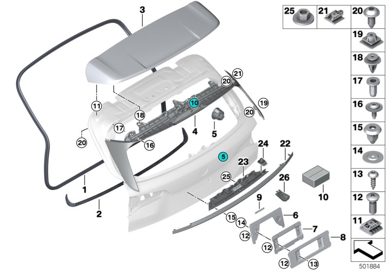 BMW 51-62-9-447-776 Set Of Sealing Strips