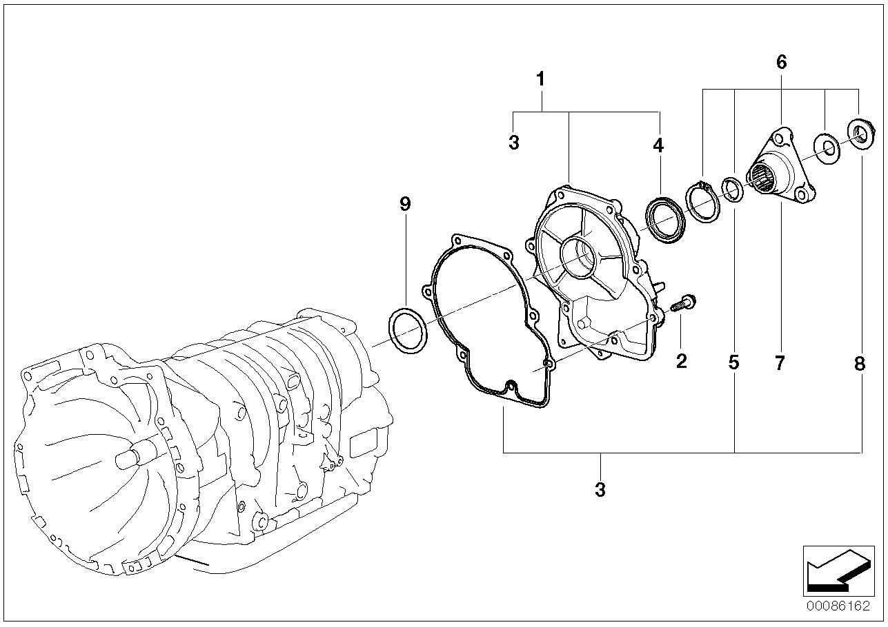 BMW 24-21-7-568-563 Repair Kit, Output Flange