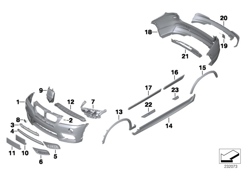 BMW 51-11-8-051-998 Panel, Bumper, Primed, Front