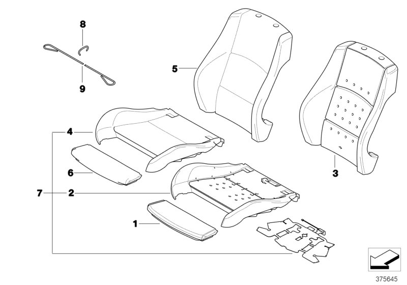 BMW 52-10-7-235-908 Sports Seat Cover Leather