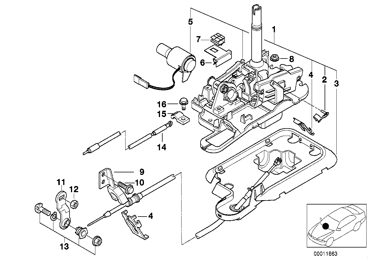 BMW 25-16-1-422-276 Bowden Cable Lock