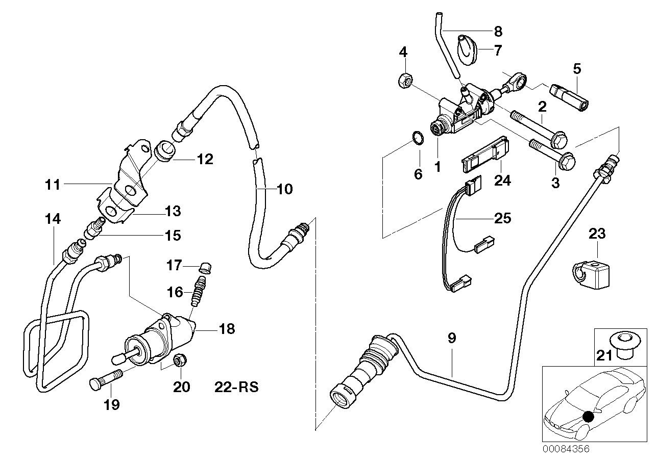 BMW 21-52-1-163-906 Support Pressure Hose Assy