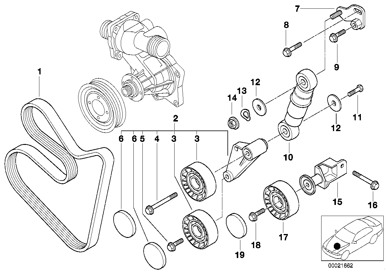 BMW 11-28-1-435-115 Fillister Head Screw