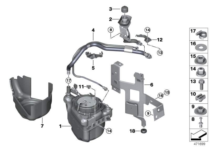 BMW 16-19-7-204-986 Filler Pipe