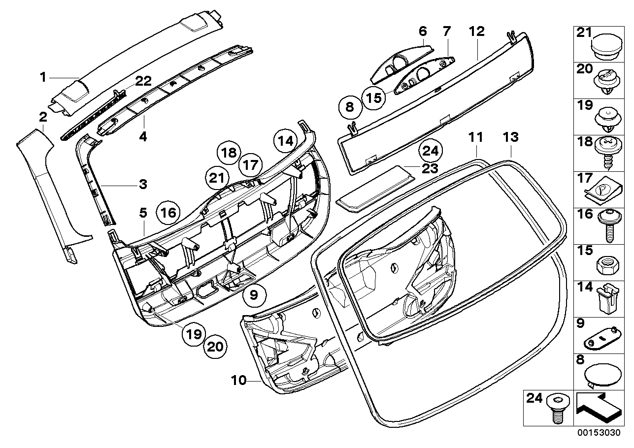 BMW 51-49-7-164-882 Molding Cover
