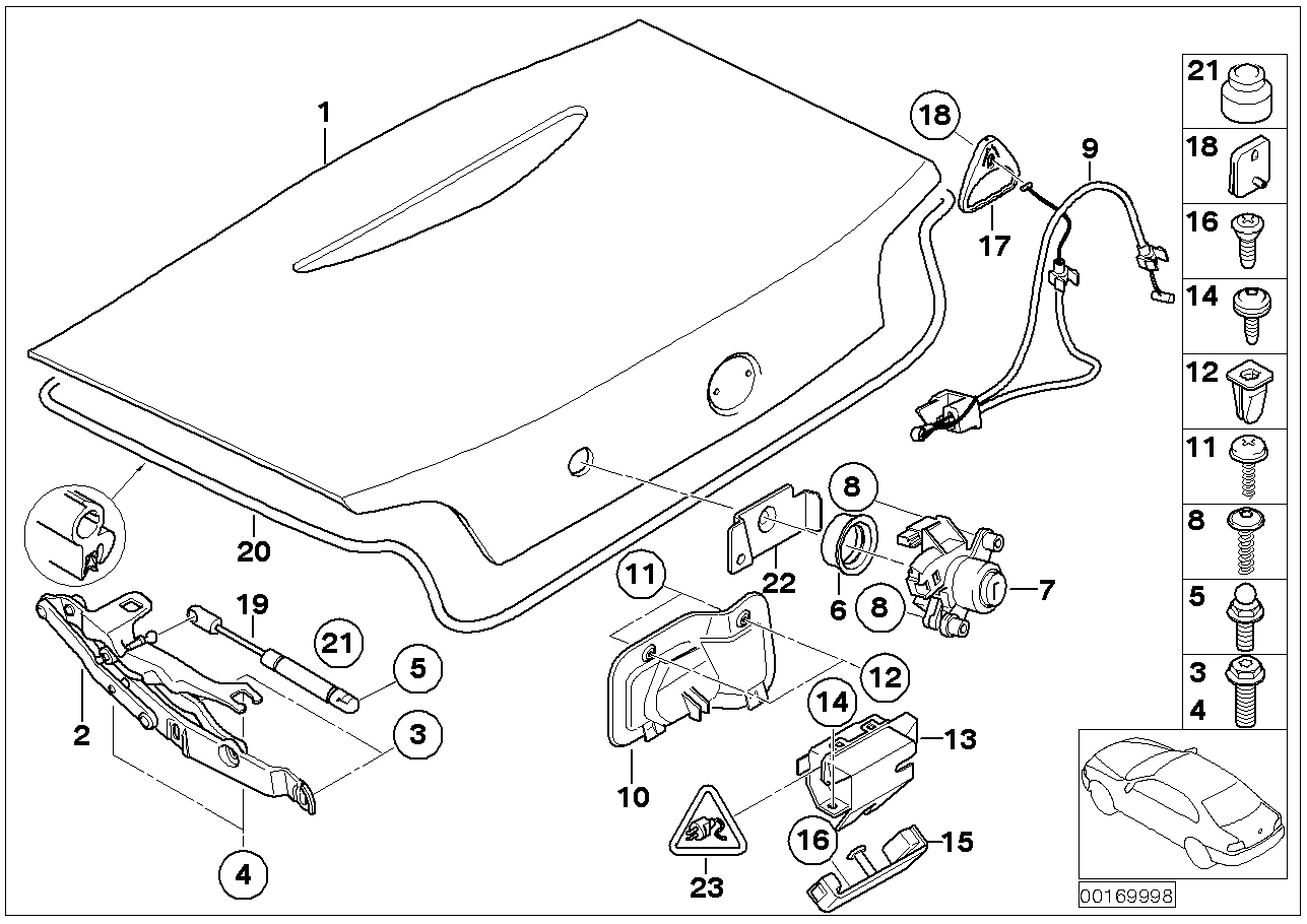 BMW 07-14-7-141-046 Torx Bolt For Plastic Material