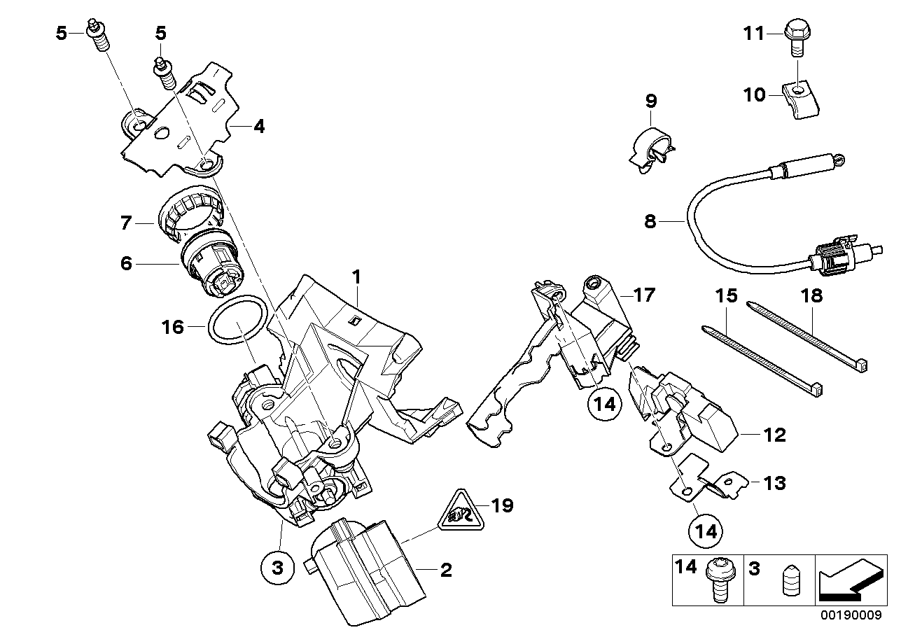 BMW 61-13-8-352-624 Plug-In Connection Bracket