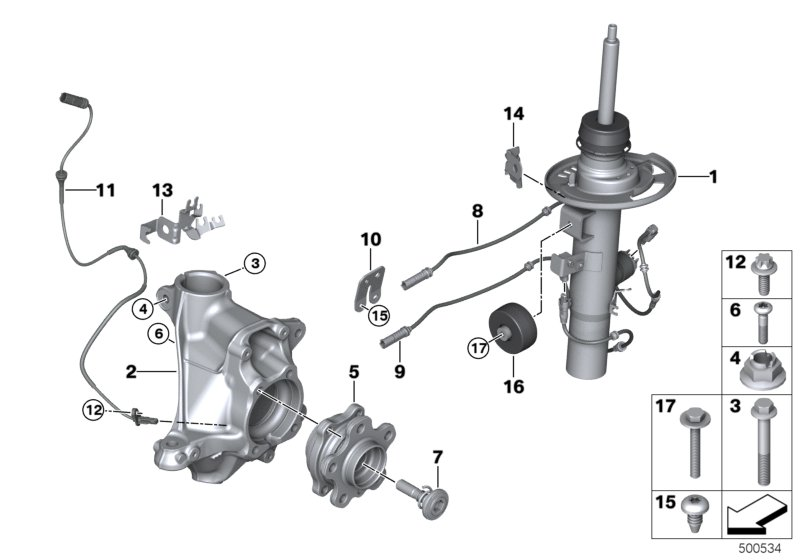 BMW 37-10-6-876-857 BRACKET FRONT