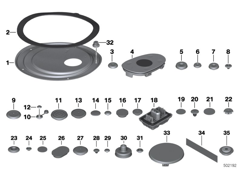 BMW 07-14-7-180-506 Paint Plug With Melded Ring