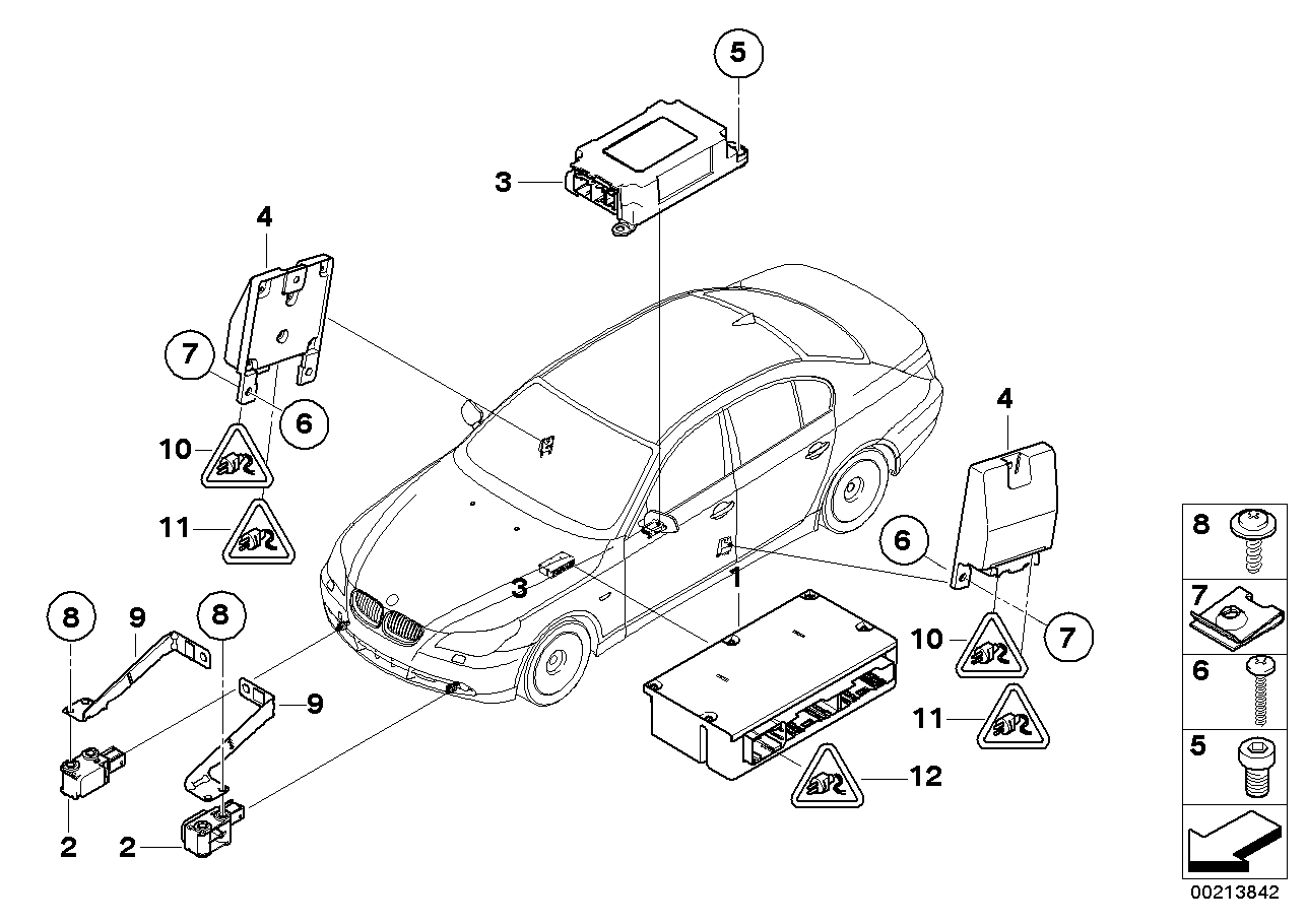 BMW 65-77-2-298-859 Exchange. Ecu Airbag With Gateway