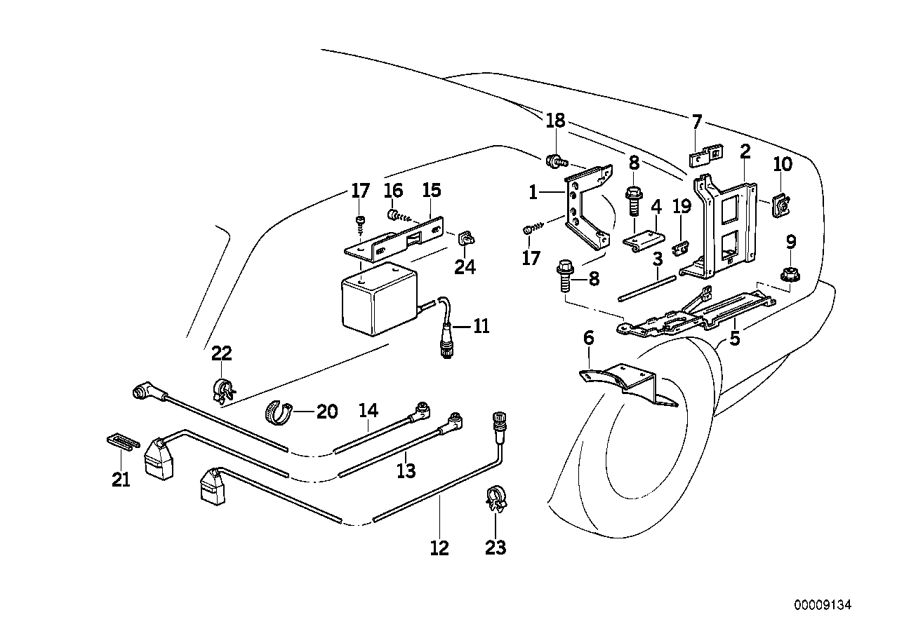 BMW 41-14-8-102-342 Bracket Transmitter-Receiver