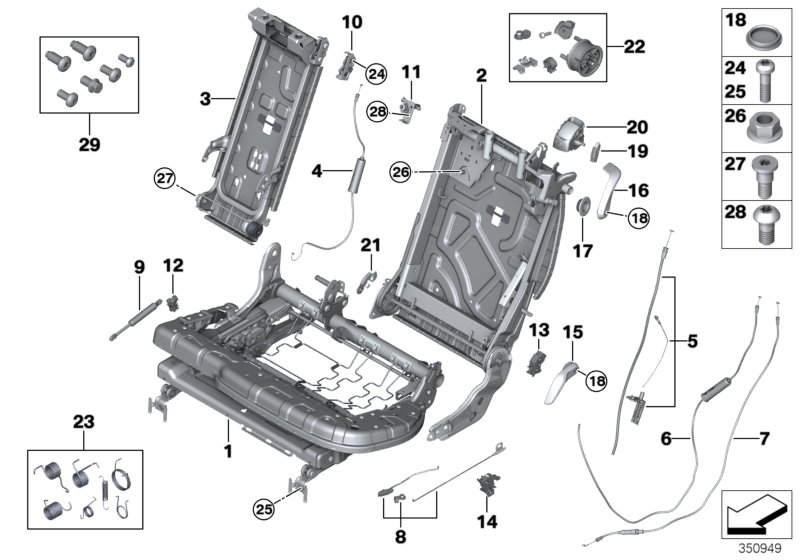 BMW 52-20-7-385-410 Repair Kit Springs