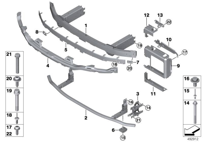 BMW 07-11-9-909-300 SCREW WITH FLANGE