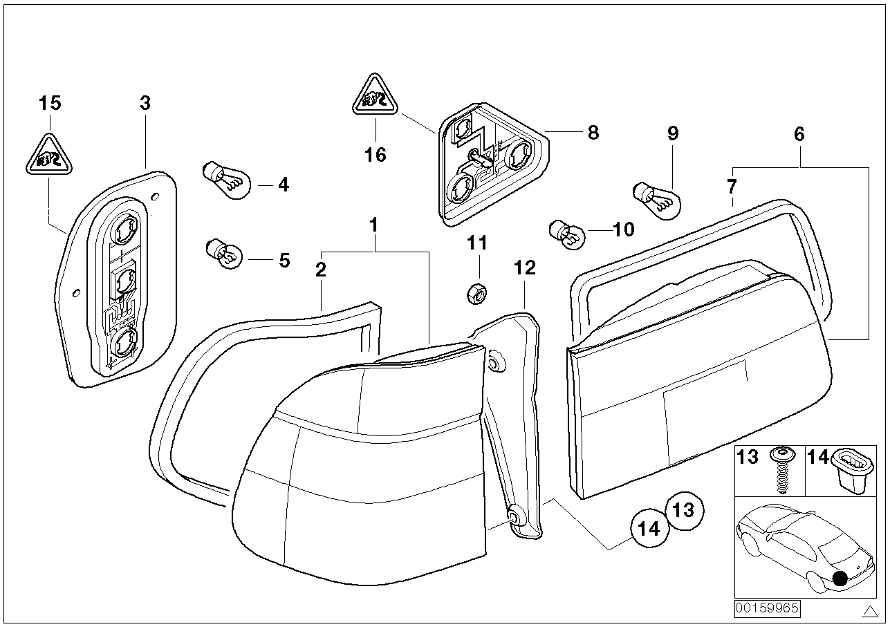 BMW 63-21-8-371-331 Seal, Rear Light, Side Panel