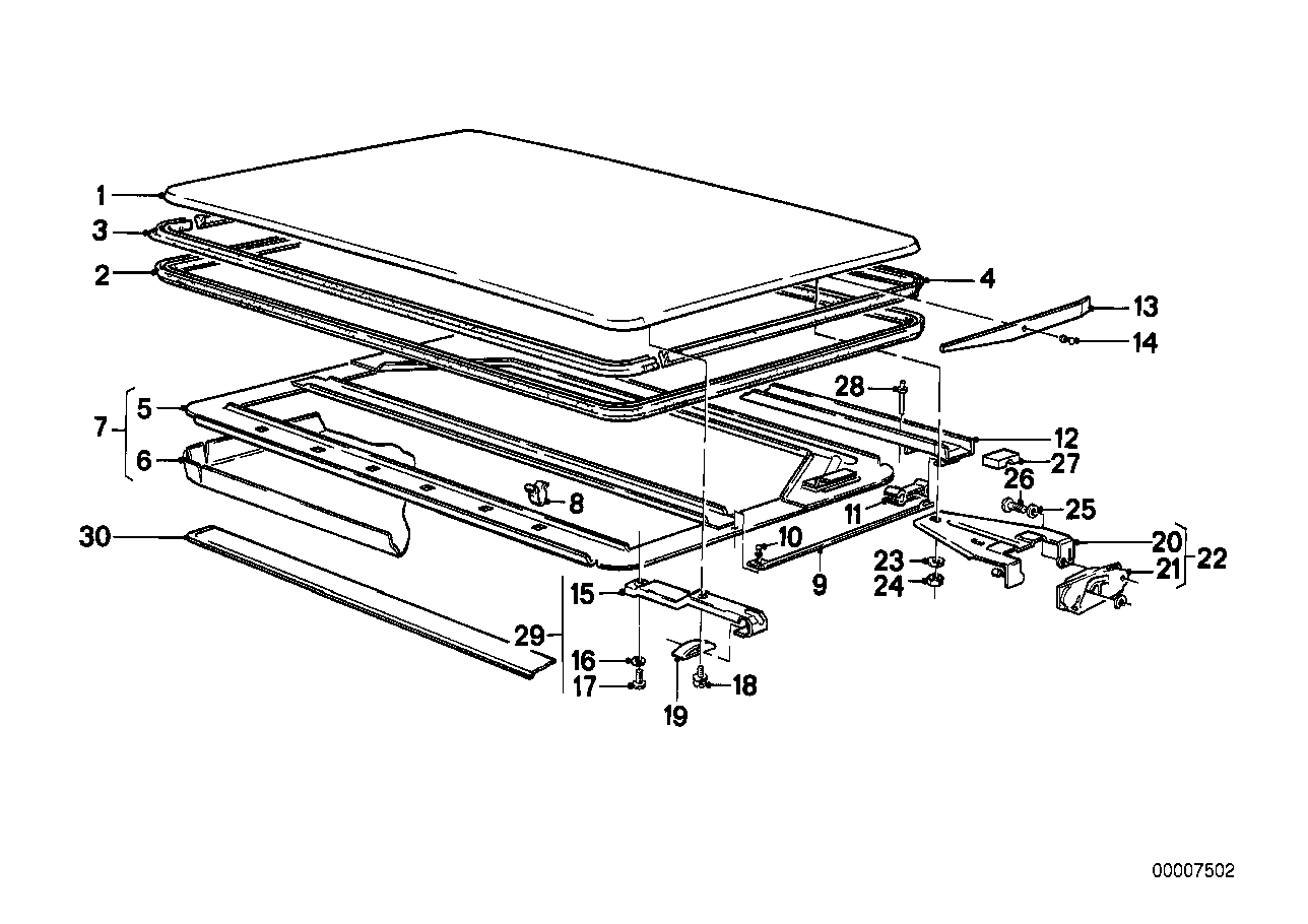 BMW 54-12-1-843-425 Left Gate Bracket
