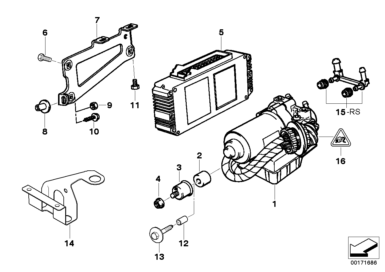 BMW 34-52-1-159-604 Bracket, Control Unit
