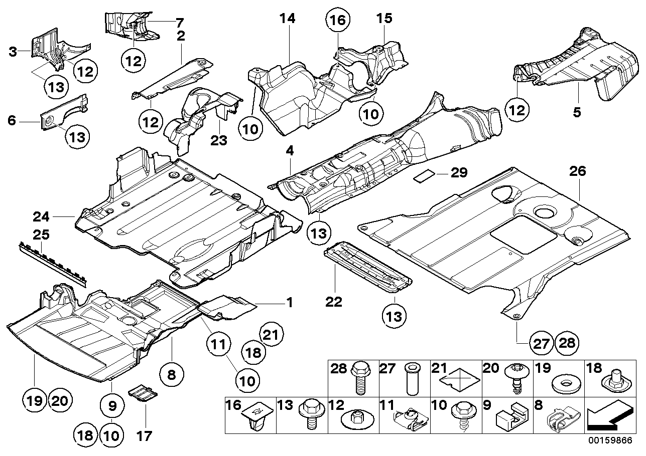 BMW 51-48-8-253-953 Heat Insulation, Tunnel
