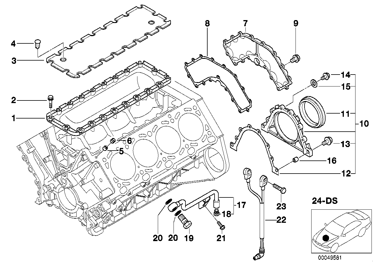 BMW 11-11-0-008-361 Gasket Set Engine Block Asbesto Free