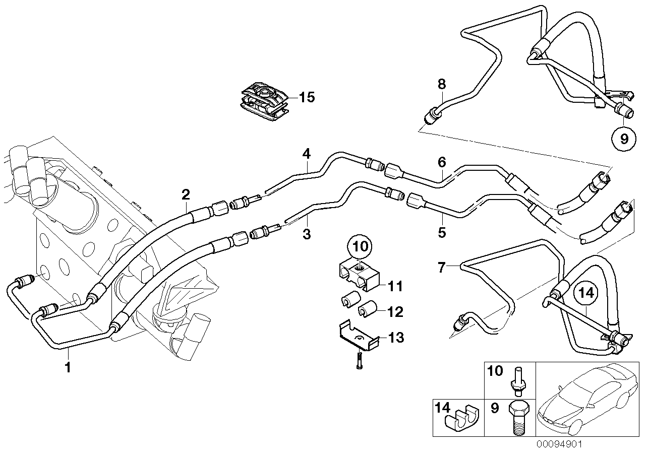 BMW 07-11-9-905-485 Hex Bolt With Washer