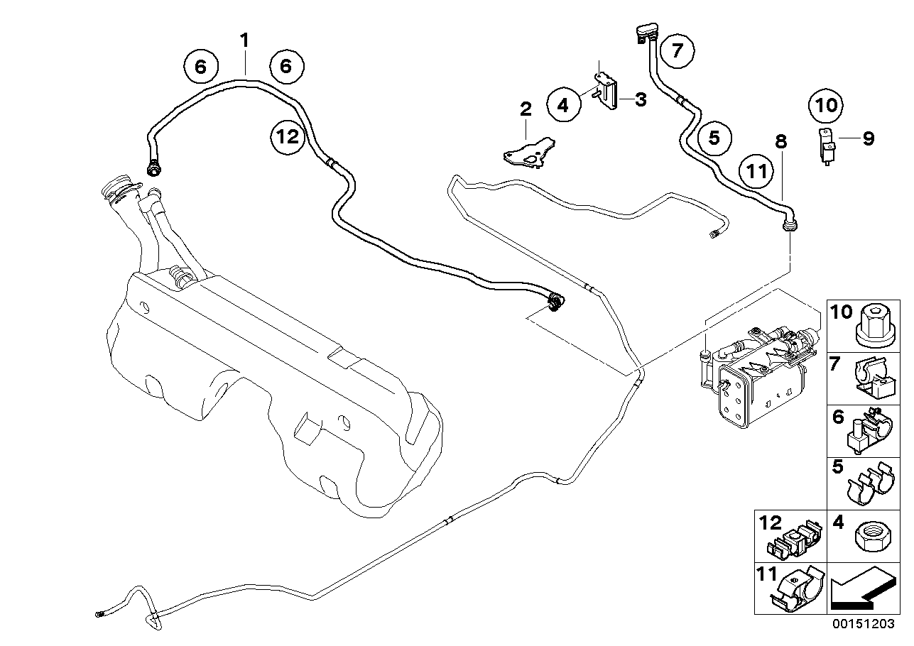 BMW 16-13-6-758-018 Pipe Clip