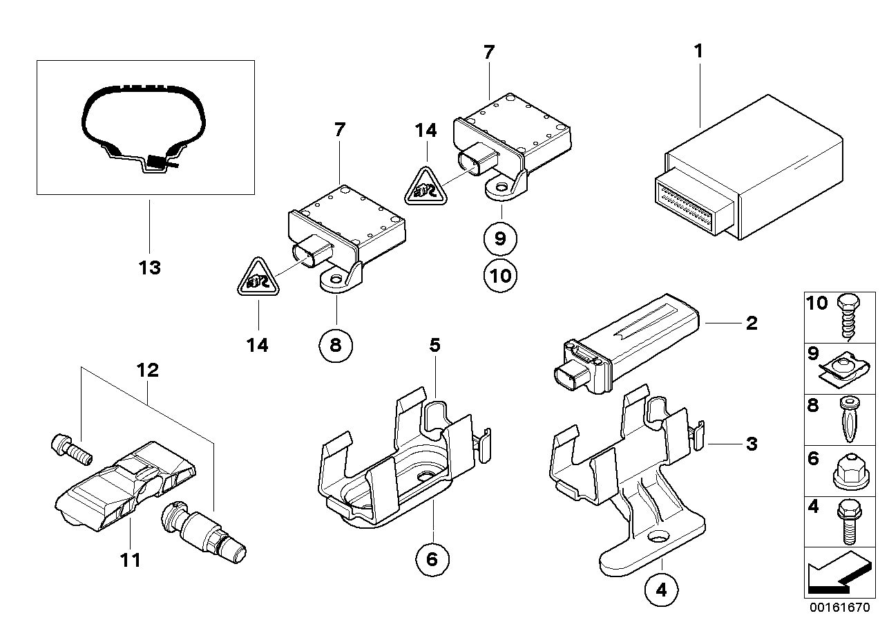BMW 36-20-6-778-392 Holder, Reception Antenna Rdc