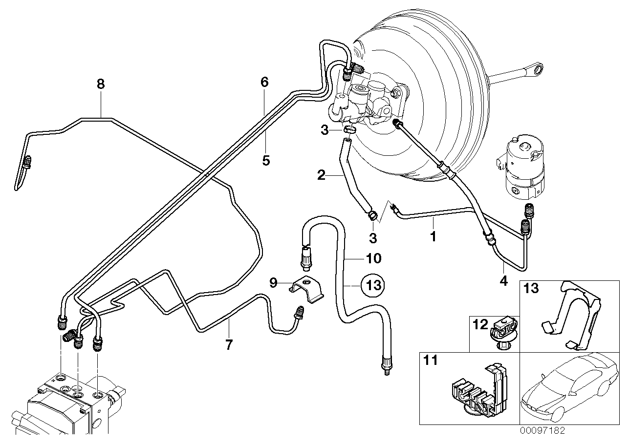 BMW 34-30-6-759-191 Clip, Brake Hose