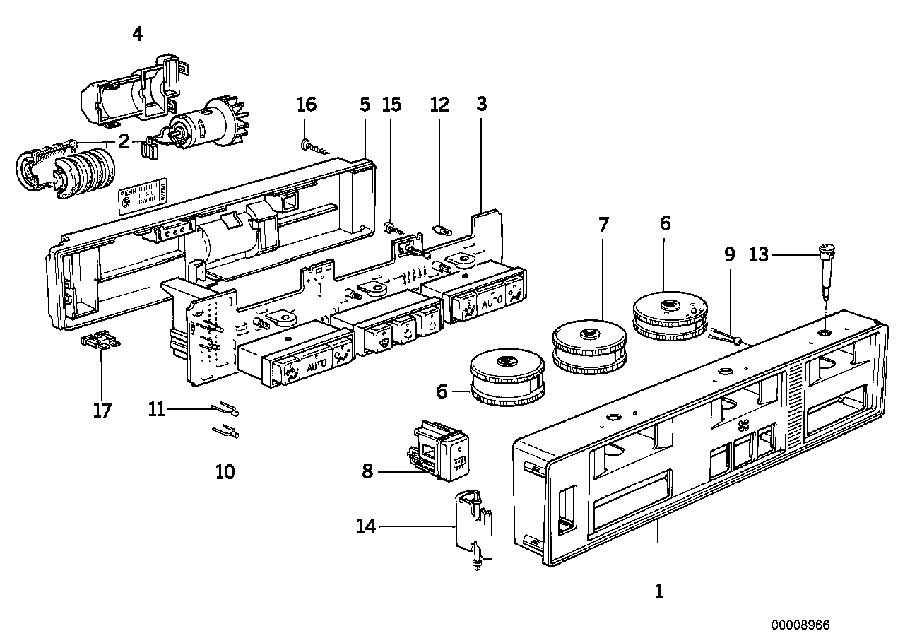 BMW 64-11-1-390-691 Rotary Switch Temperature