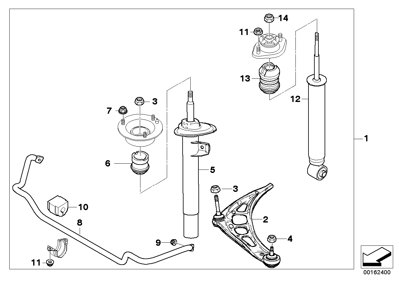 BMW 31-30-2-290-313 Repair Kit, Auxiliary. Damper, Protective Tube