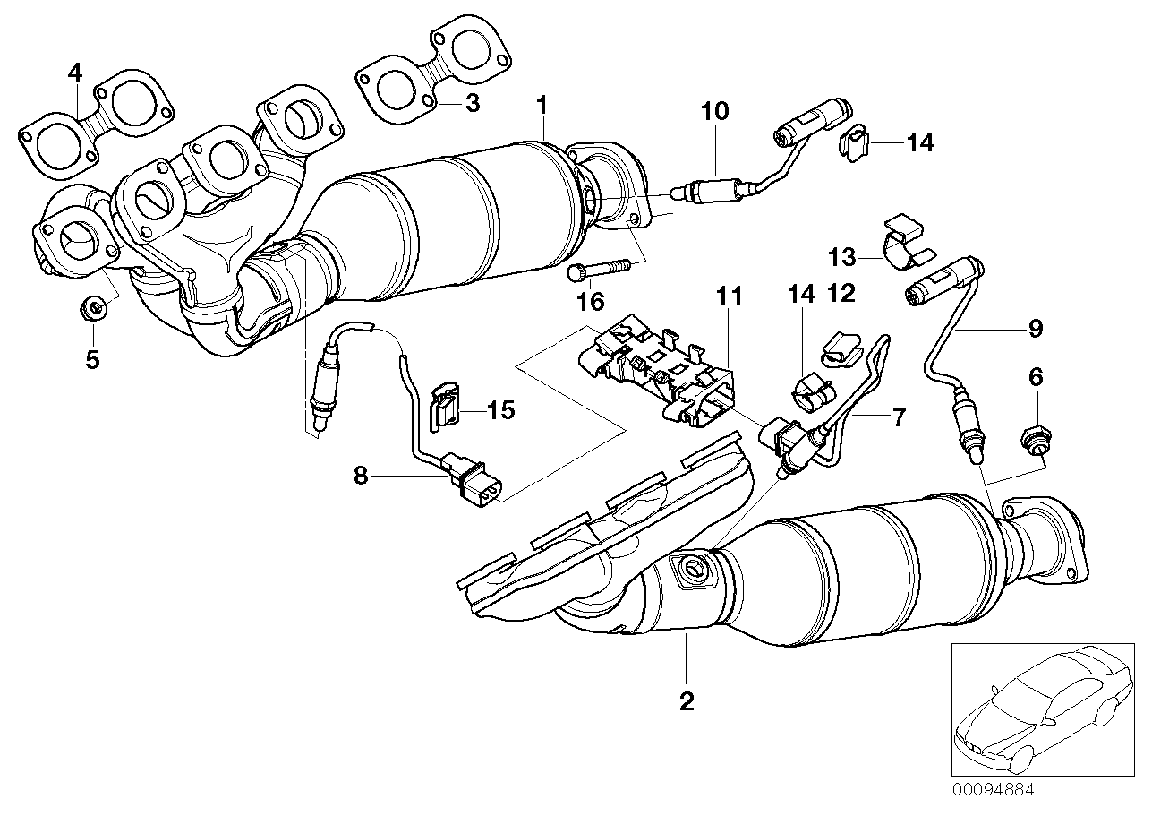 BMW 12-52-7-540-017 Bracket For Connector Housing