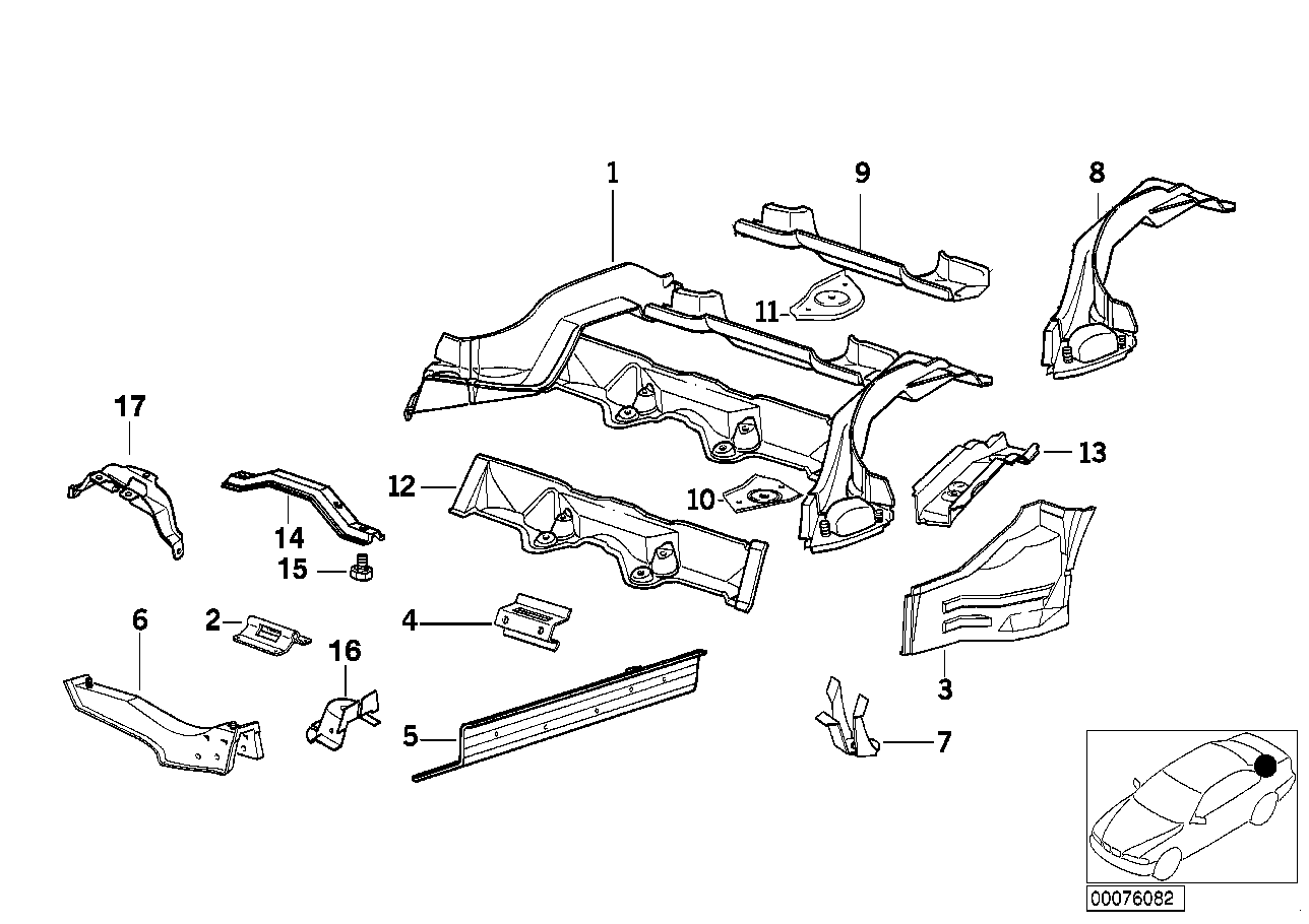 BMW 41-12-8-119-251 Left Side Member