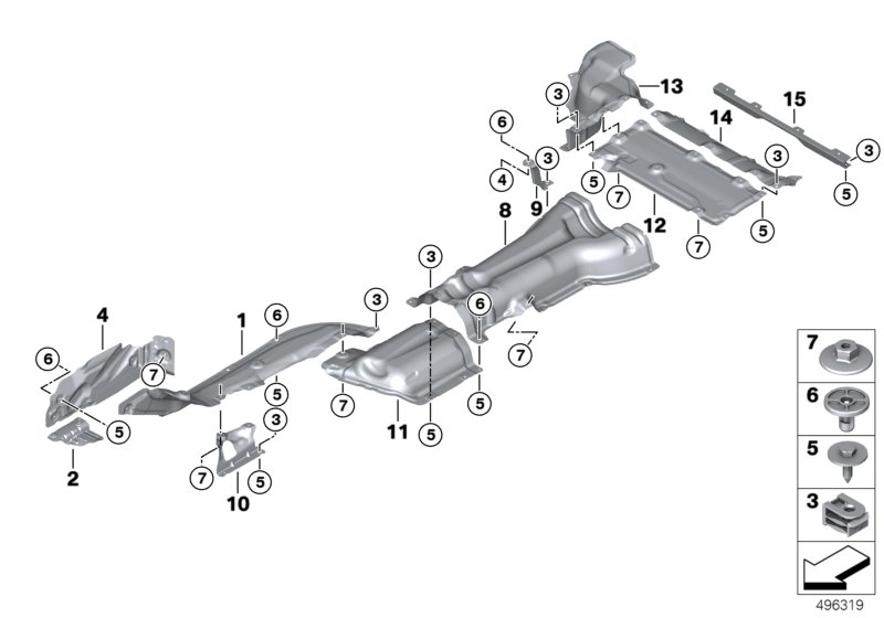 BMW 51-48-7-394-753 Holder, Heat Insulation, Tank