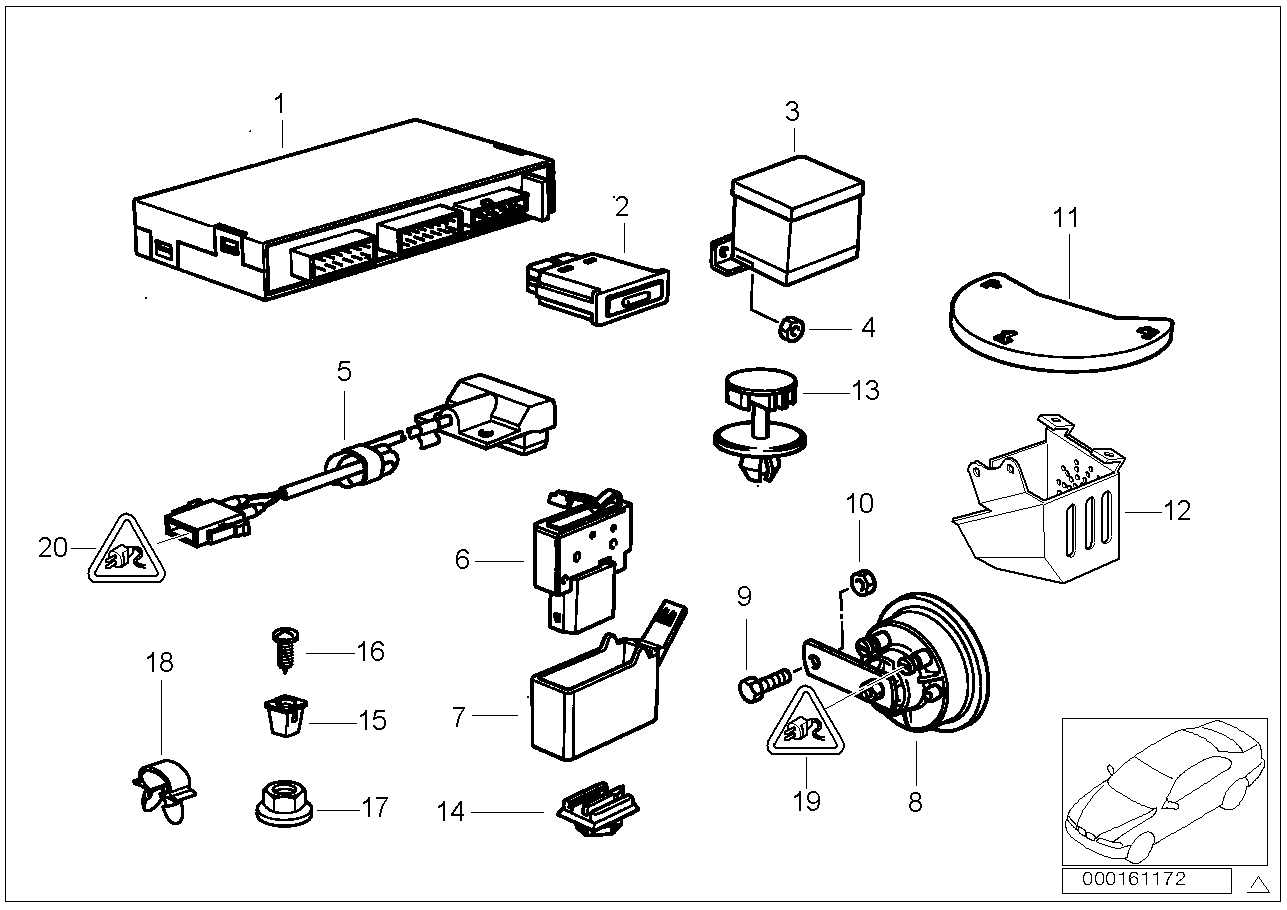BMW 65-75-8-353-209 Bracket Micro Switch