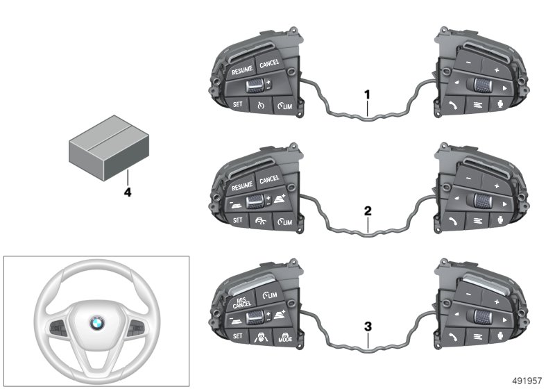 BMW 61-31-9-461-240 SWITCH, MULTIFUNCT. STEERING