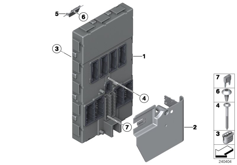 BMW 61-35-9-438-730 CONTROL UNIT, FRONT ELECTRON